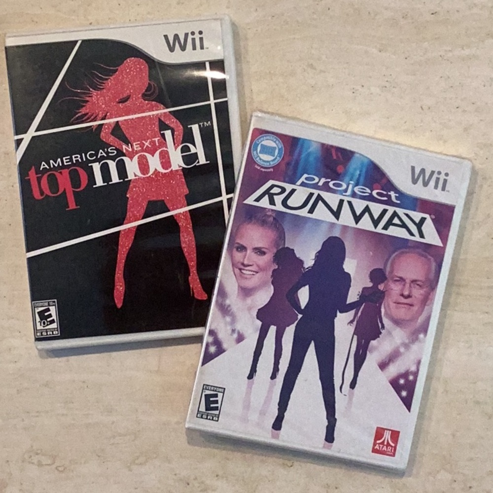 America’s Next Top Model Wii Game & Project Runway Wii Game Lot Of 2 Games